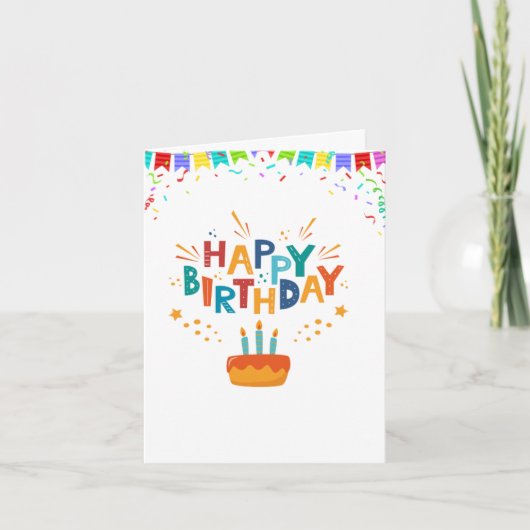 バルーンカラフル誕生日カード カード (正面)