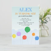 バルーンカラフル誕生日パーティー 招待状 (スタンド正面)