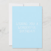 バルーンカラフル誕生日フラットグリーティングカード (裏面)