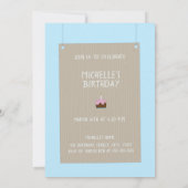 バルーンカラフル誕生日招待状 招待状 (裏面)