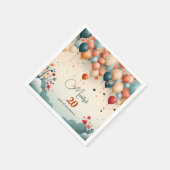 バルーンカラフル誕生日紙ナプキンス スタンダードカクテルナプキン (角)