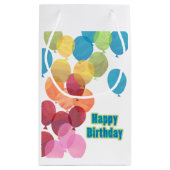 バルーンカラフル誕生日 スモールペーパーバッグ (裏面)
