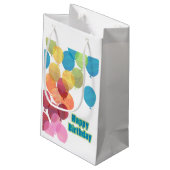 バルーンカラフル誕生日 スモールペーパーバッグ (裏面アングル)