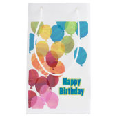 バルーンカラフル誕生日 スモールペーパーバッグ (正面)