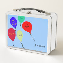 バルーンカラフル赤オレンジ色の緑メッセージ