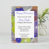 バルーンカラフル除去パーティの招待状 招待状 (スタンド正面)