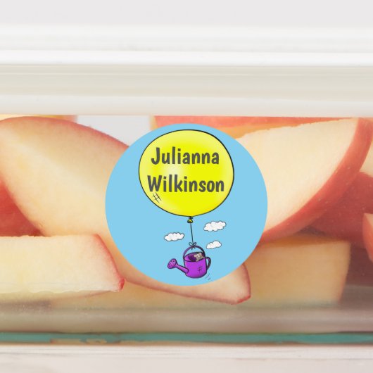 バルーンカートゥーを使った可愛パーソナライズされたいマウス ラベル (貼付)