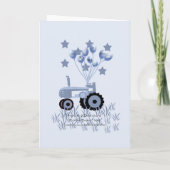 バルーンカード付きベビーブルートラクター 招待状 (裏面)