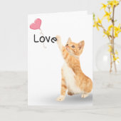 バルーンカード付きラブタブビーハート カード (黄色い花)