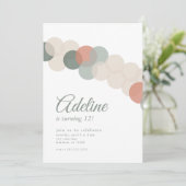 バルーンガーランド誕生日招待状 招待状 (スタンド正面)