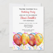 バルーンガールとバースデーパーティー10 招待状 (正面)