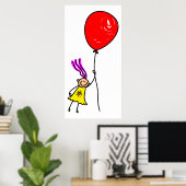 バルーンガール ポスター (ホームオフィス)
