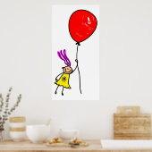 バルーンガール ポスター (キッチン)