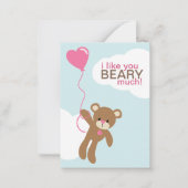 バルーンキッズクラスルームでのバレンタインの開催 ノートカード (正面)