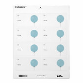 バルーンギフトラベルラベル – Sky ラベル (フルシート)