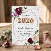 バルーンクラス2023パープルフローラ卒業 招待状