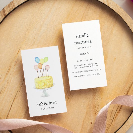 バルーンケーキ |垂直 名刺
