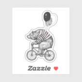 バルーンサイクリングベア シール (シート)