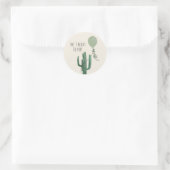 バルーンサクポップ・アートのスのニュートラル赤ちゃんシャワー準備完了 ラウンドシール (バッグ)