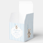 バルーンシャワー付き可愛いブルーのテディベア男の赤ちゃん フェイバーボックス (オープン)