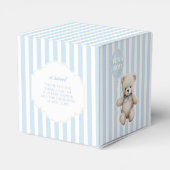 バルーンシャワー付き可愛いブルーのテディベア男の赤ちゃん フェイバーボックス (裏面サイド)
