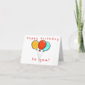 バルーンシンプルバースデーカード カード (正面)