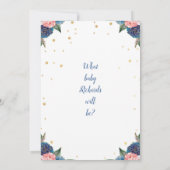 バルーンジェンダーリビール招待状少年または少女 招待状 (裏面)