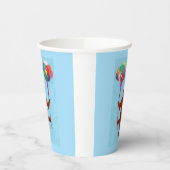 バルーンスイング誕生日カップに揺れテディベア 紙コップ (左)