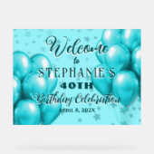 バルーンスター誕生祝いへようこそ アクリルサイン (正面)