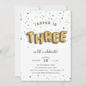 バルーンタイプ |サードパーティ誕生日 招待状 (正面)