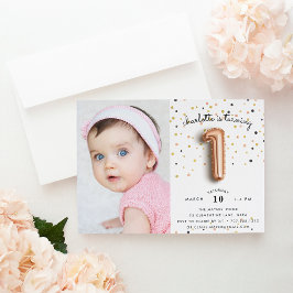 バルーンタイプ |フォトファースト誕生日パーティー招待状 招待状