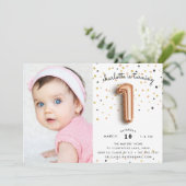 バルーンタイプ |フォトファースト誕生日パーティー招待状 招待状 (スタンド正面)