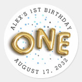 バルーンタイプ |最初の誕生日パーティー ラウンドシール (正面)