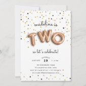 バルーンタイプ |誕生日パーティーの招待 招待状 (正面)