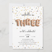 バルーンタイプ |誕生日パーティーの招待 招待状 (正面)