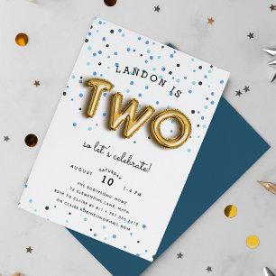 バルーンタイプ  誕生日パーティーの招待 招待状