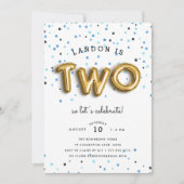 バルーンタイプ |誕生日パーティーの招待 招待状 (正面)