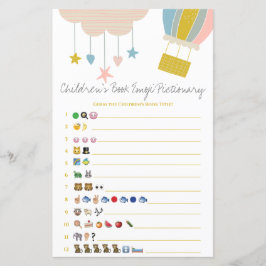 バルーンチルドレンズブック絵文字ベビーシャワーゲーム