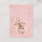 バルーンテディベアおむつラッフルチケット エンクロージャーカード (裏面)