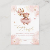 バルーンテディベアおむつラッフルチケット エンクロージャーカード (正面)