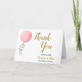 バルーンテーマベビーシャワー折り畳みサンキューカード カード