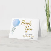 バルーンテーマベビーシャワー折り畳みサンキューカード カード (正面)