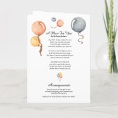 バルーンテーマ子ども葬儀プログラム プログラム (裏面)