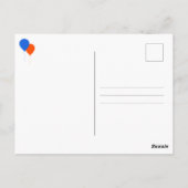 バルーンデザインおもしろいファミリ懇親会日付を保存 ポストカード (裏面)