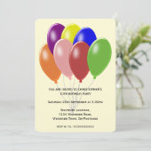 バルーンデザイン誕生日パーティー 招待状 (スタンド正面)