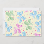 バルーンドオポップ・アートのンオーバー誕生日招待状 招待状 (裏面)