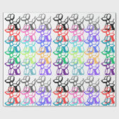 バルーンドッグのラッピング紙数々のカラー ラッピングペーパー (フラット)