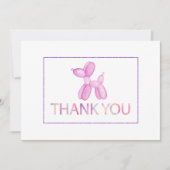 バルーンドッグキッズサンキューカード 招待状 (正面)