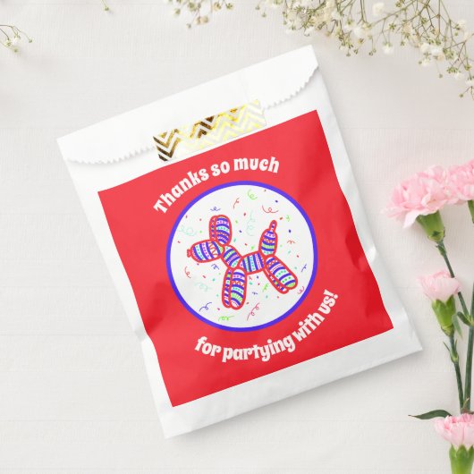 バルーンドッグズパーティーの好意バッグ フェイバーバッグ (封をした状態)