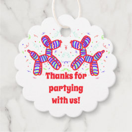 バルーンドッグズパーティーの好意ラベル フェイバータグ